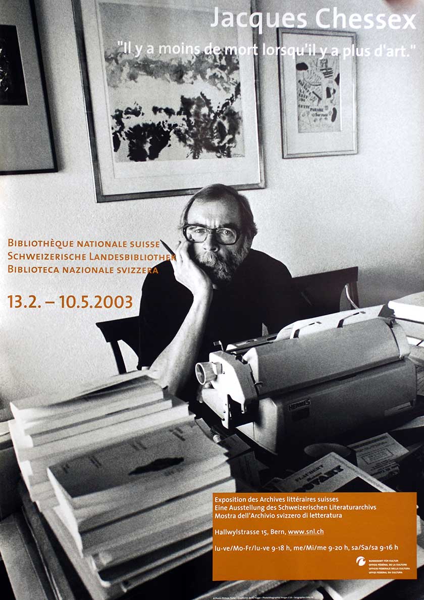 Jaques Chessex, «Il y a moins de mort lorsqu'il y a plus d'art»