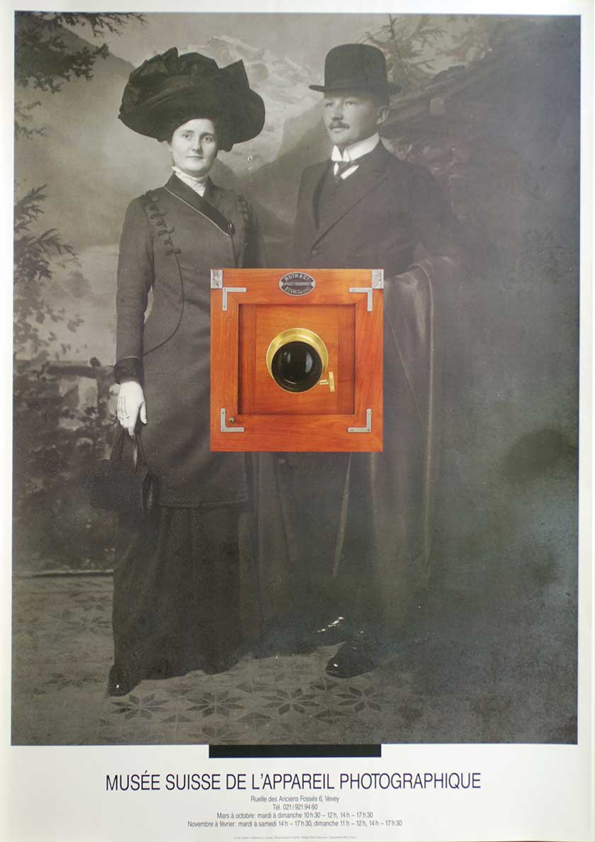 Postkarte mit Plattenkamera