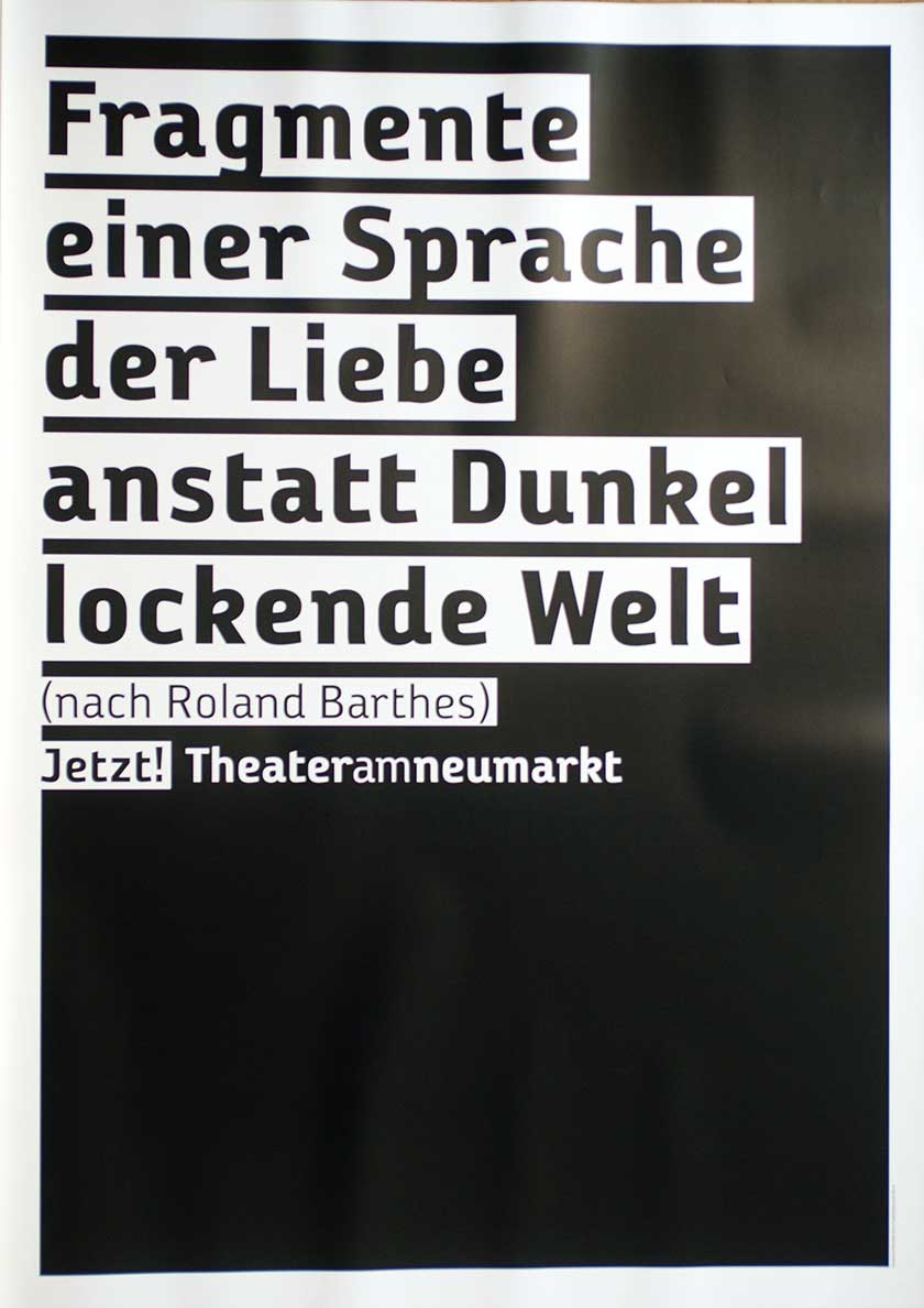 Fragmente einer Sprache der Liebe anstatt Dunkel lockende Welt