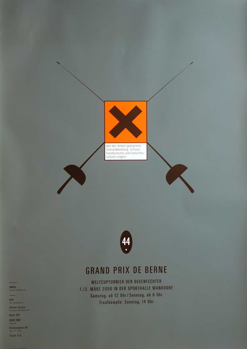 44. Grand Prix Berne. Weltcupturnier Degenfechter