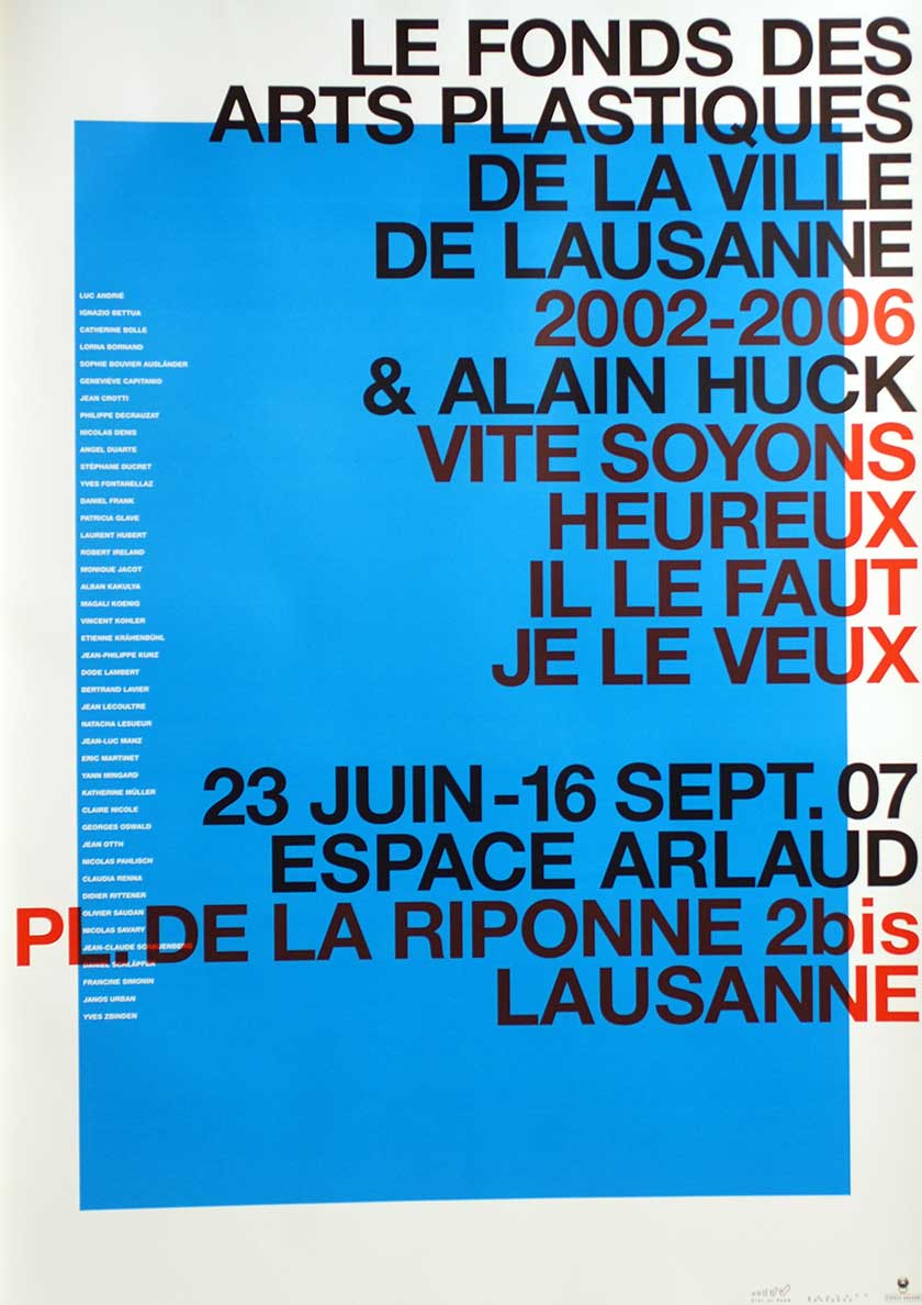 Le fonds des arts plastiques de la ville de Lausanne