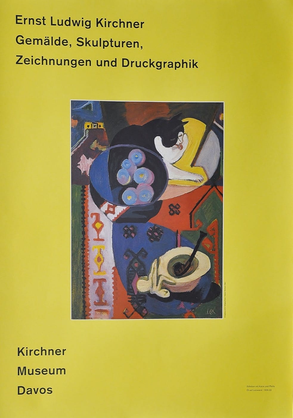 Stilleben mit Katze und Pfeiffe 1930