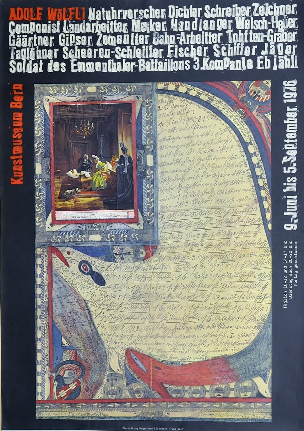 Adolf Wölfli, An der Wiege Friedrich des Grossen, 1918
