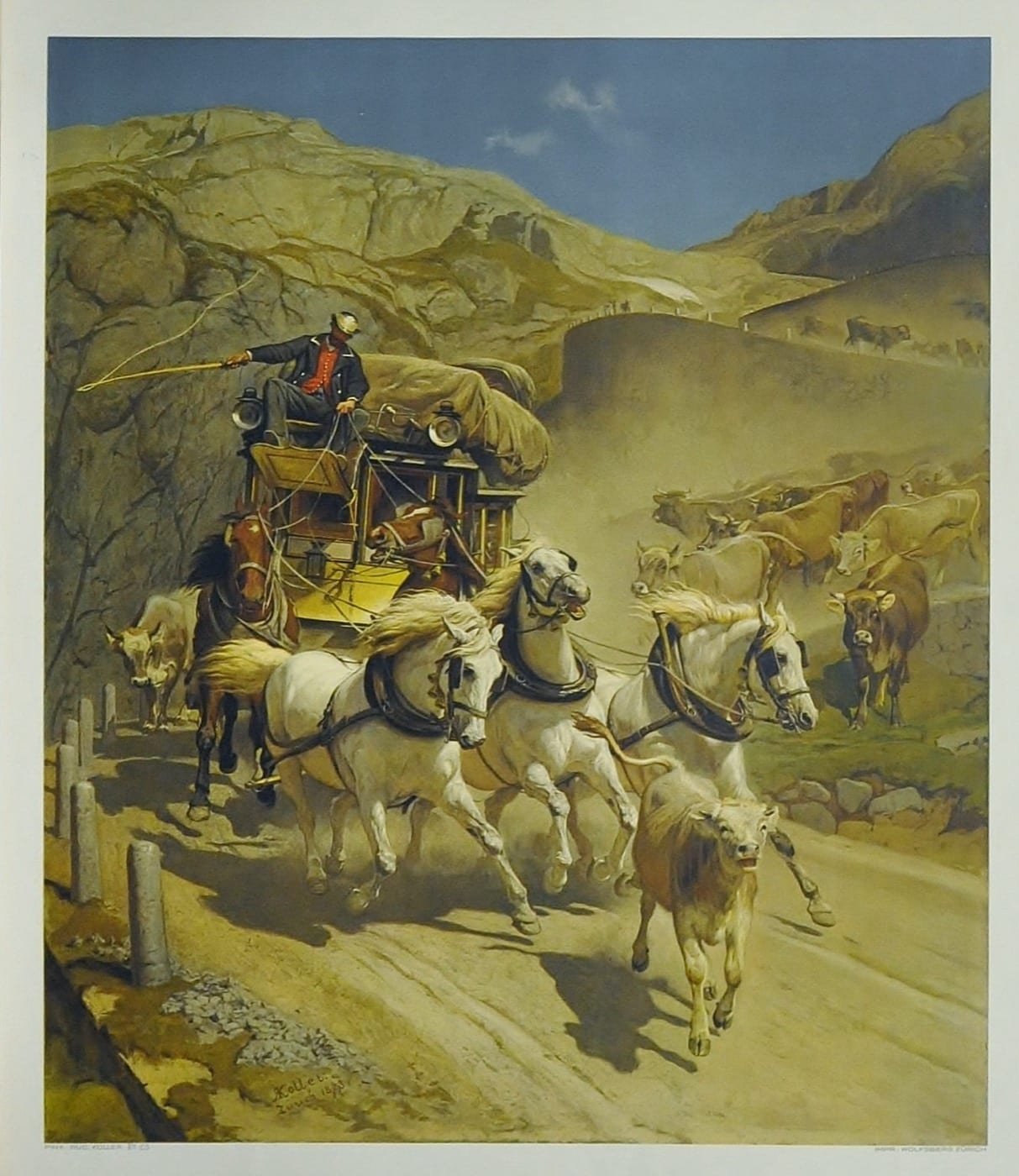 Gotthard-Post, 1873	Rudolf Koller