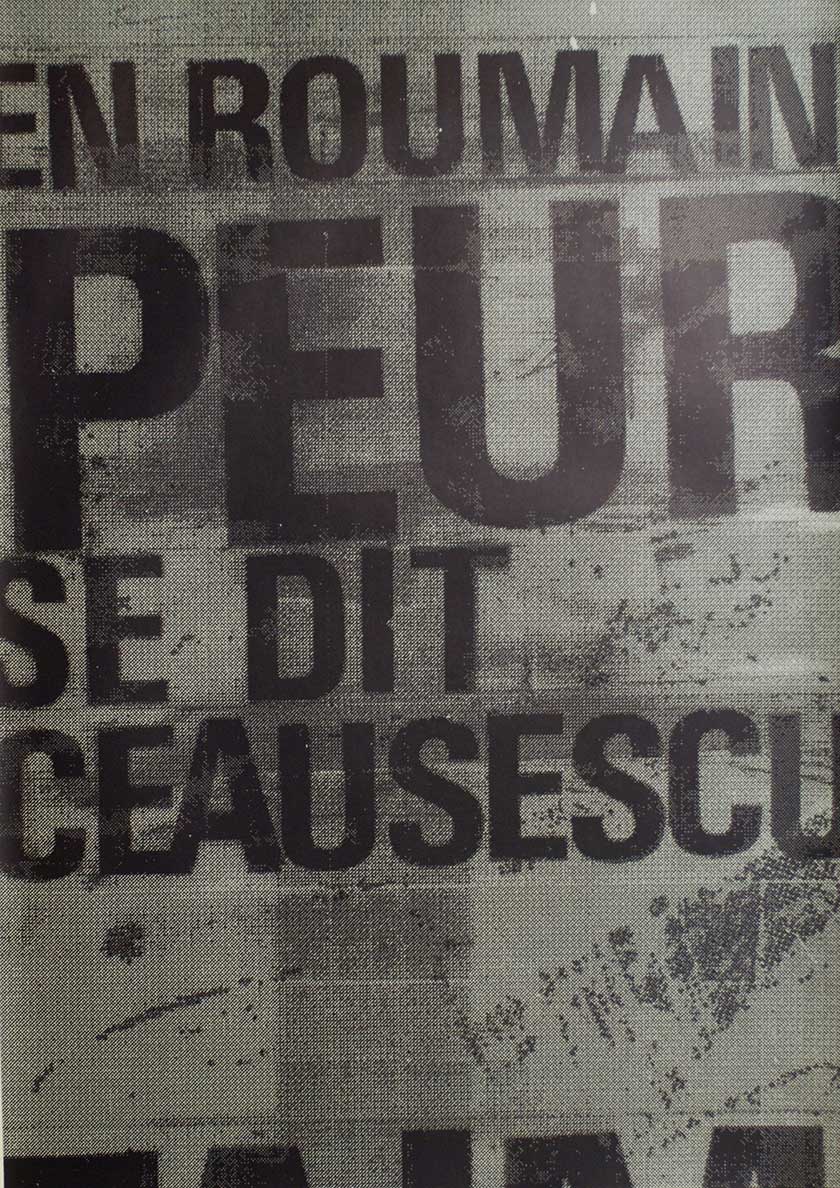 En Roumain Peur se dit Ceausescu