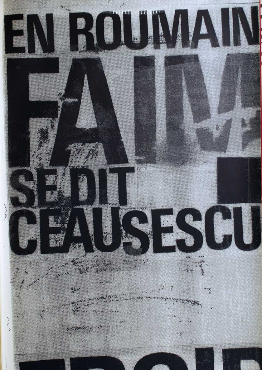 En Roumain Faim se dit Ceausescu