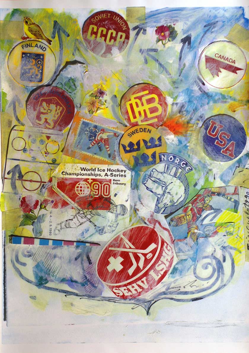 Jean Tinguely, World Ice Hockey Championships, A-Series, Bern, Fribourg