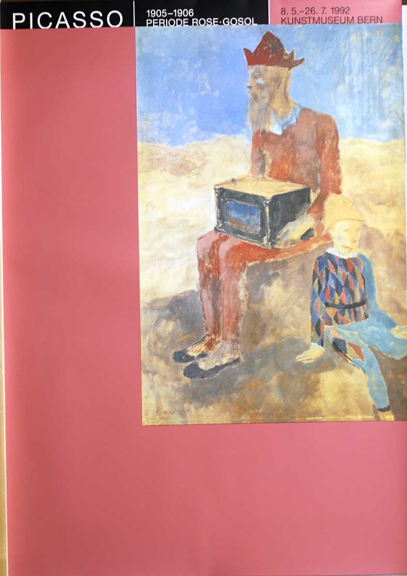Periode rose, Gosol (Sitzender Mann mit Arlequin)