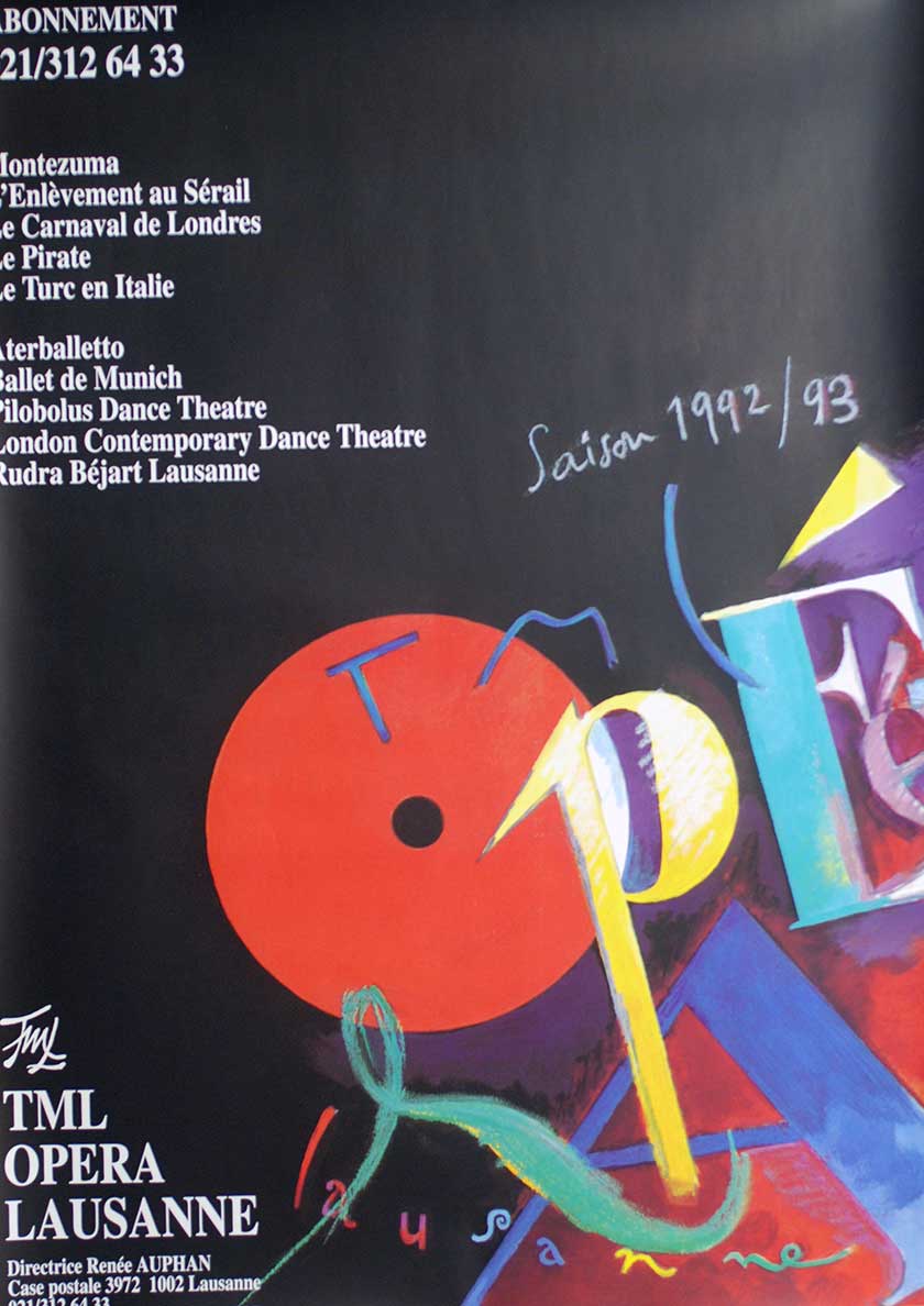 Saison 1992/93, Opéra Lausanne