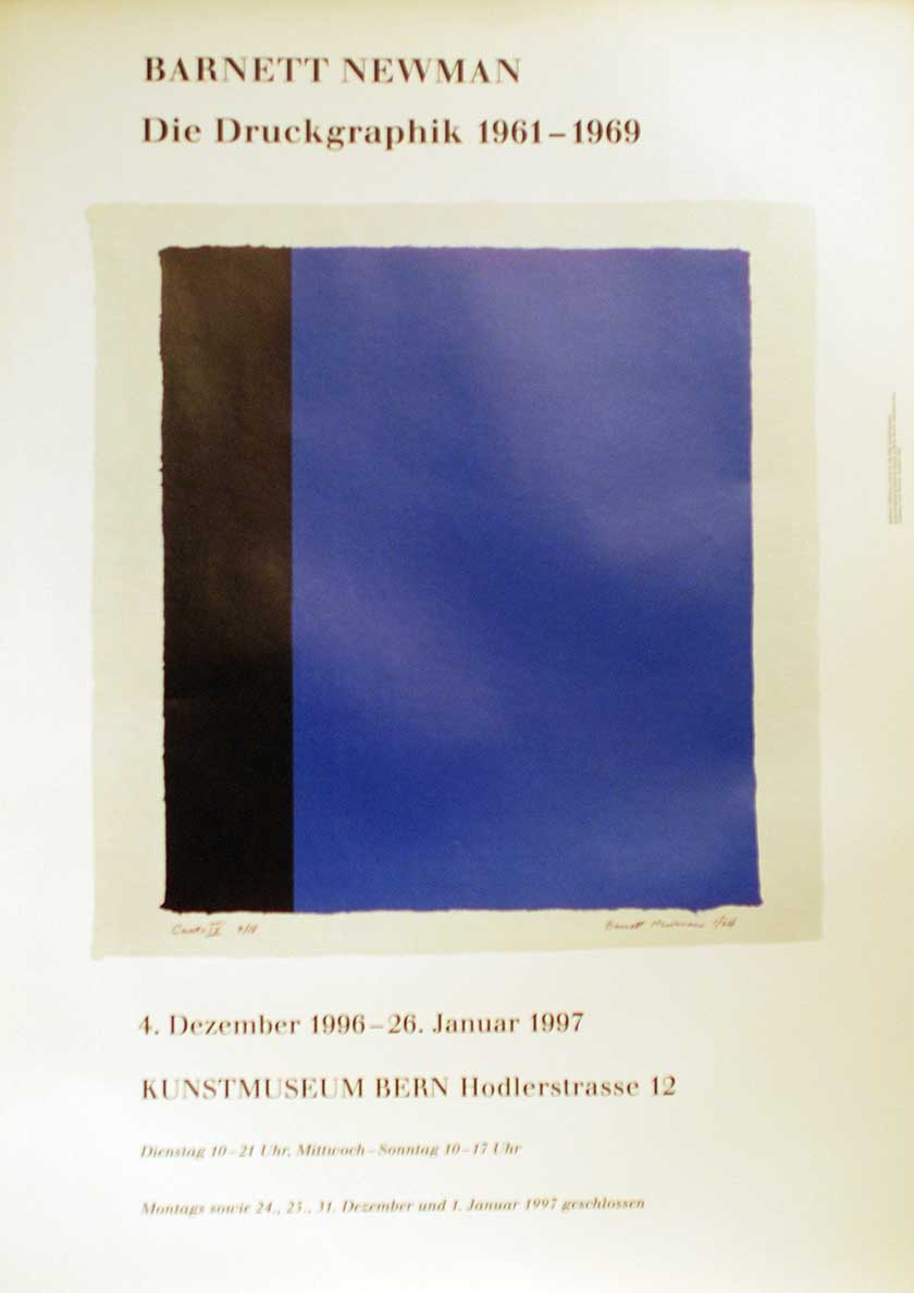 Barnett Newman, Die Druckgrapfik 1961–1969 (Canto IX)