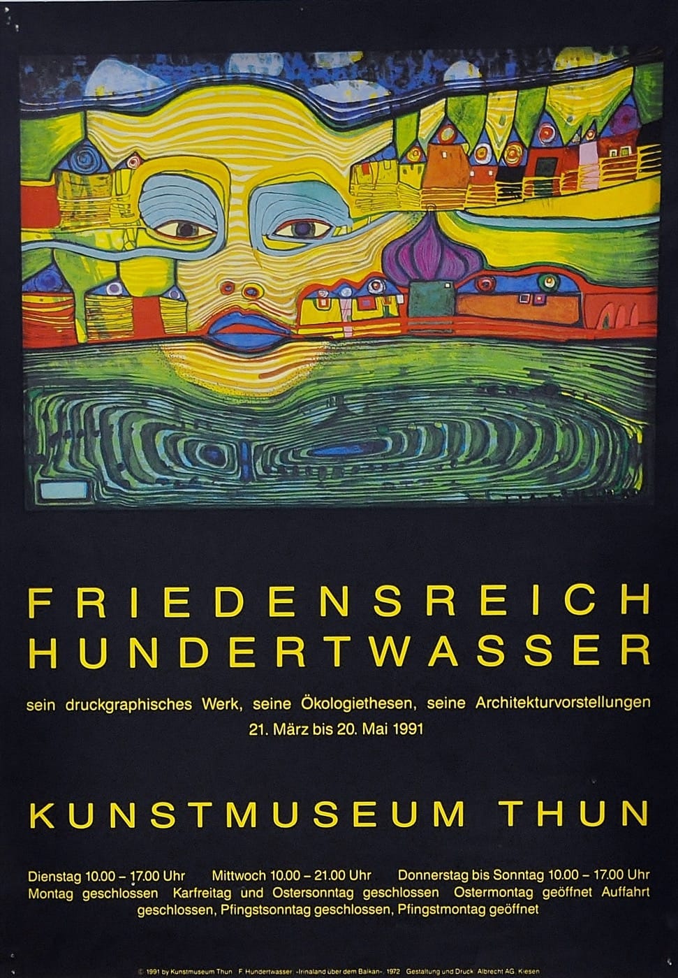 Hundertwasser, Irinaland über dem Balkan